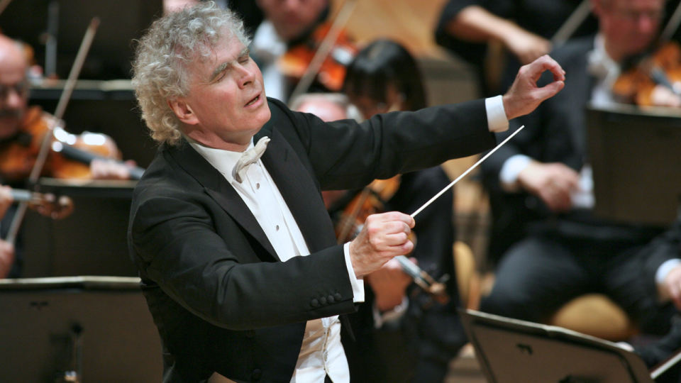Sir Simon Rattle dirigiert Mahler und Beethoven