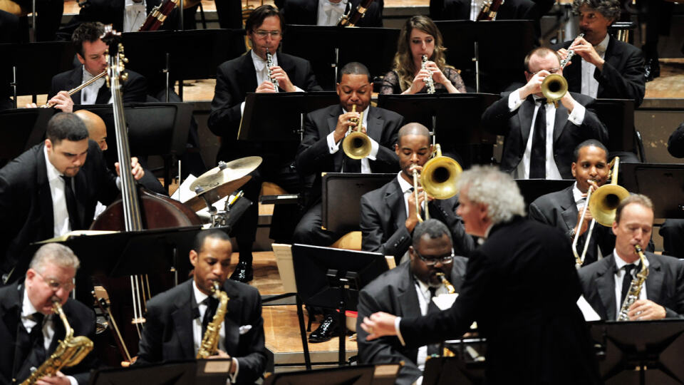 »Swing Symphony« mit Simon Rattle und Wynton Marsalis
