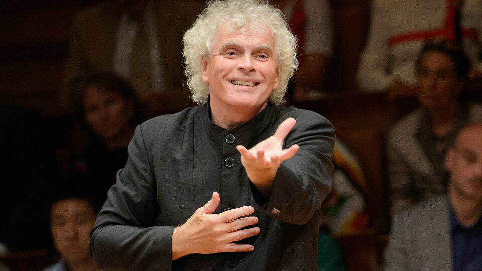 Simon Rattle und Mitsuko Uchida